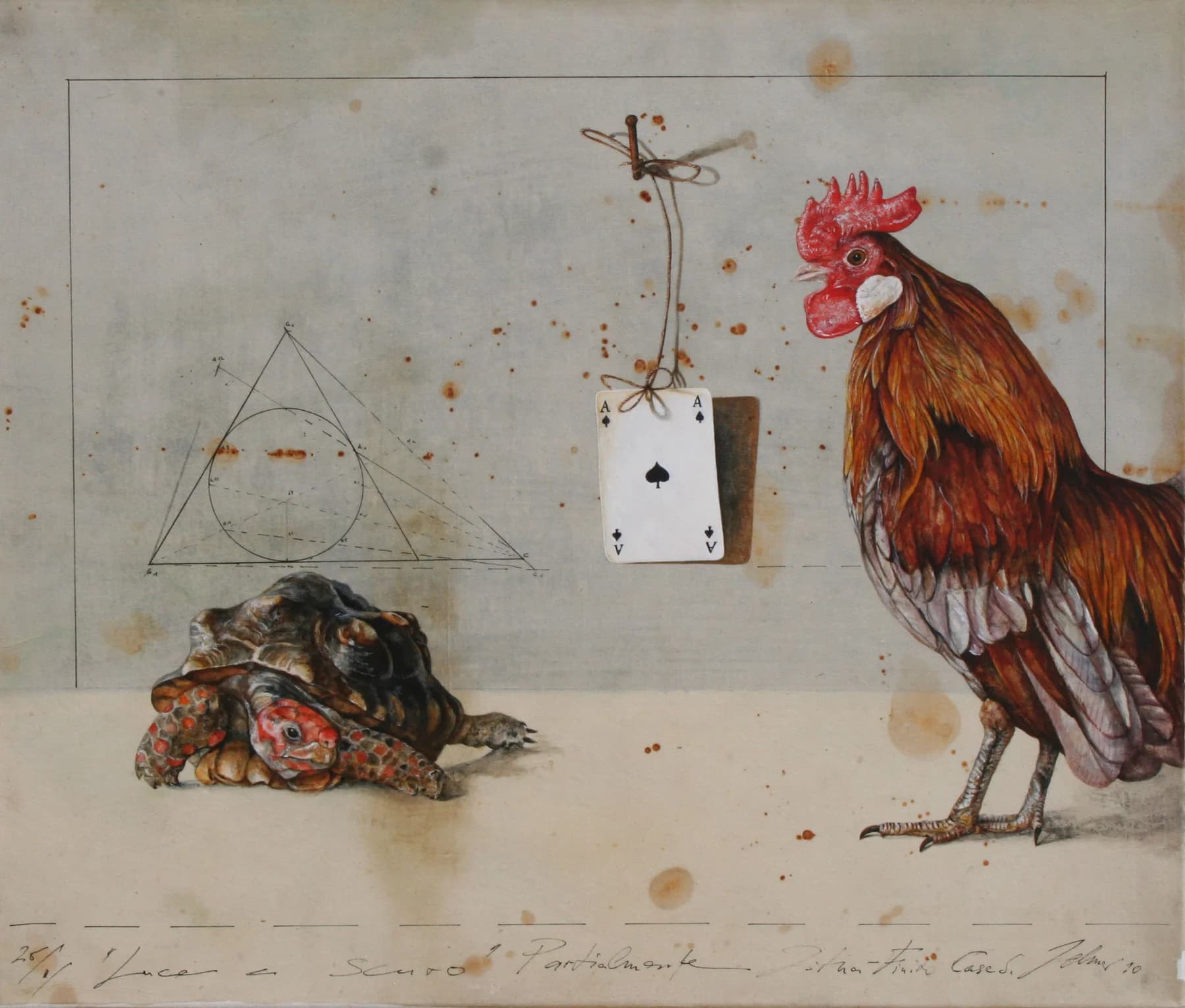 Cock and card